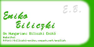 eniko biliczki business card